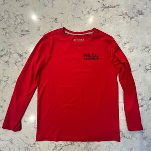 Boys YM Red Reel Legends Fishing Shirt